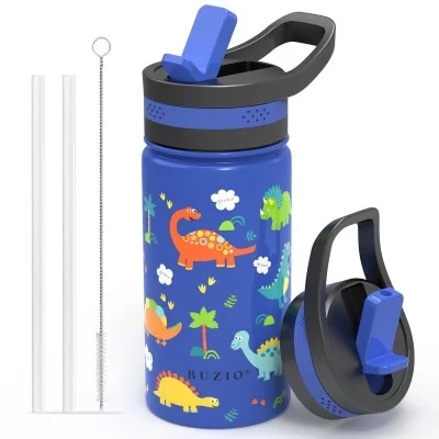 Buzio Kids Bottle with Straw Lid 500ML - Dinosaur